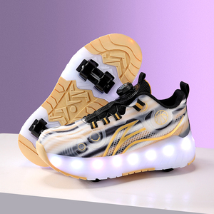 Patins à roulettes LED pour enfants en gros, chaussures à 4 roues, baskets <span class=keywords><strong>de</strong></span> patinage, respirantes, pour garçon et fille, cadeau pour enfant, extérieur, 5 à 15 ans - Product Image 4