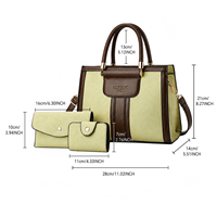 Sac à main pour femme de marque de luxe OEM ODM, 3 pièces, grande capacité, sac bandoulière décontracté, sac à bandoulière classique rétro