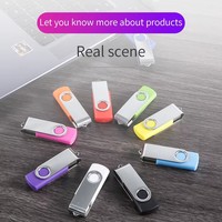 Unidad Flash USB YCL 2.0, Pendrive Giratorio de Metal, 1GB-64GB, Resistente a Golpes, Alta Velocidad