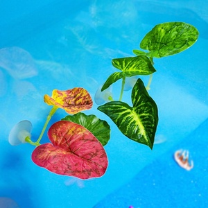 Décor d'aquarium plantes aquatiques artificielles pour Bettas lit de <span class=keywords><strong>poisson</strong></span> frai repos feuilles ornementales élégantes pour la décoration d'animaux domestiques - Product Image 2