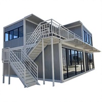 DYCE1 Maison de bureau modulaire pliable en conteneur, à deux étages, moderne, personnalisée, multifonctionnelle, à toit plat, en structure acier