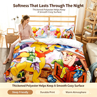 Juego de cama ChamXue, funda nórdica, fundas de almohada, serie de dibujos animados de animales, juego de cama moderno de 3 uds para impresión de tela de microfibra 200TC
