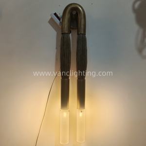 Современный винтажный интерьер роскошного дизайна, прикроватный коридор для спальни, креативный U-образный конский волос, сплошная латунная настенная лепешка - Product Image 3