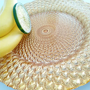 لوحات زجاجية فاخرة بنمط حديث وشاحن من الزجاج الصديقة33 Feather تصميم ذهبي فضي كريستالي أحمر خالي من الرصاص للبيع - Product Image 6