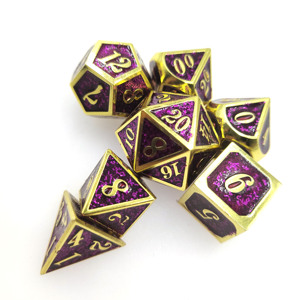 Jeu de dés en métal Jeu de dés du MDN 7 pièces D & D Dés polyédriques Donjon et Dragon <span class=keywords><strong>RPG</strong></span> D et D Jeux de rôle Dés D20 D12 D6 D8 - Product Image 6