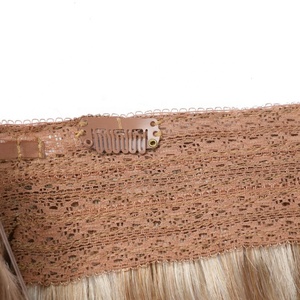 Extensiones de Cabello Humano Liso de Seda de la Mejor Calidad Personalizadas con Clips, Doble Trama, Cabello Remy Ruso con Reflejos Rubios - Product Image 2