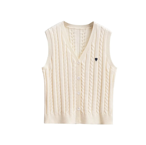 Runwaylover 2614 <strong>Sleeveless</strong> 2024 <strong>Ladies</strong> Retro Knitted <strong>Cardigan</strong> - Product Image 3