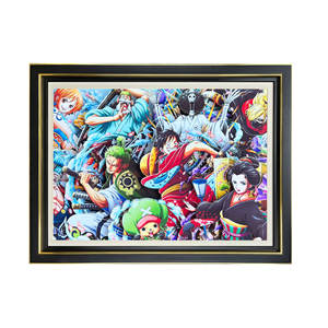 Ventes directes d'usine 3D stéréo peinture cadre Photo une pièce Anime <span class=keywords><strong>chapeau</strong></span> de paille <span class=keywords><strong>Pirate</strong></span> groupe famille Portrait papier papier artisanat - Product Image 1