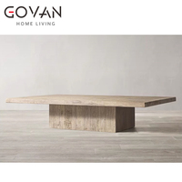 Table basse Wabi Sabi en bois massif de style vintage américain, en bois d'orme, faite à la main, couleur personnalisée, durable, écologique, pour salon, hôtel