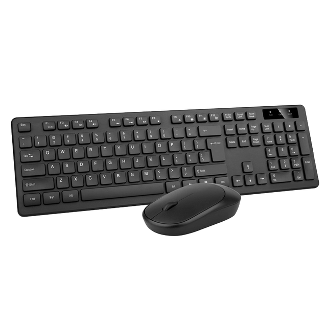 A New Model Mini Computer Chocolate Keyboard and Wireless Mouse Set USB Connected Waterproof 104-Key for Office or Gaming PC
