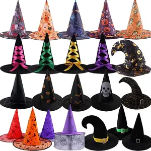 Cappello da strega di Halloween cappello da mago Cosplay per festa decorazione cappelli da strega accessori