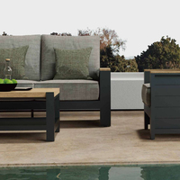 Aluminium Moderne Komfortable Outdoor-Gartensofagarnitur für Wohnzimmer & Hotelgebrauch