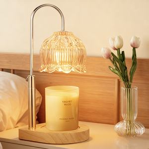 Lampu Lilin Peleleh, Penghangat Lilin, Penghangat Lilin Kristal dengan Timer 2/4/8 Jam, Suhu Dapat Diatur, Penghangat Lilin Elektrik - Product Image 5