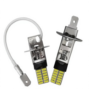 Nouvelles ampoules LED pour feux antibrouillard H1 H3 4014 24SMD, super lumineuses, 6000k, 12V, blanc naturel, LED automobiles, feux de direction, accessoires de voiture - Product Image 4