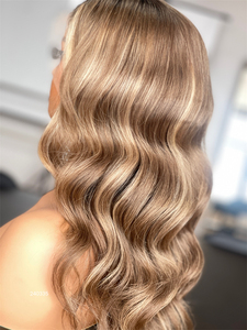 Parrucca in Capelli Umani 100% Colore Marrone Caldo, Parrucca Frontale in Pizzo HD 13*5 con Patchwork e Singolo Filo per Donne - Product Image 5