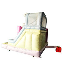 Château gonflable pas cher avec toboggan et boule flottante, en PVC, taille 3x4x2.6m, pour usage extérieur
