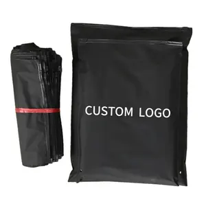 Plastiktüten Factory Custom Trans lucent Plastic Zipper Bag mit Logo Ziplock Verpackung T-Shirt Black Garment Polybag