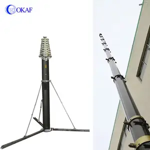 12m 40ft Custom Pneumatic Telescopic Pole Self Locking Telescopic Mast Tower