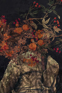 Mujer con cabeza de flor <span class=keywords><strong>Graffiti</strong></span> arte pintura sobre lienzo carteles e impresiones calle pared cuadro decorativo para decoración para sala de estar - Product Image 6