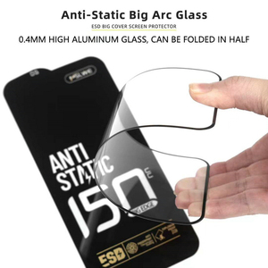 Protection d'écran en verre trempé ESD avancé anti-statique <span class=keywords><strong>150CC</strong></span> Big Arc Glass pour iPhone 17 16 15 14 Pro <span class=keywords><strong>Max</strong></span> - Product Image 3