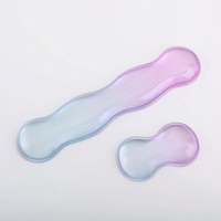 Repose-poignets pour souris et clavier en silicone, transparent, 3D, souple et confortable, avec fonction de refroidissement, pour le confort des paumes, modèle transfrontalier