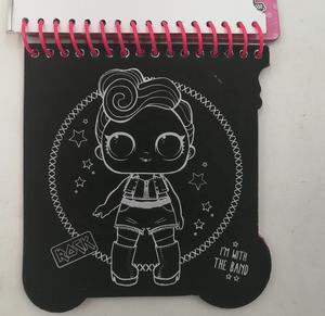 Çocuklar spiral boyama doodling çizim boyama kitabı scratch etiket baskı ile set renkli kalemler çocuklar için - Product Image 3