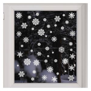 Autocollant de fenêtre de Noël personnalisé, décoration flocon de neige pour vitrine de magasin ou chambre d'enfant - Product Image 1