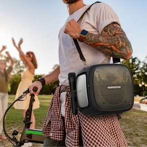 Altoparlante Wireless HOPESTAR Party One di Alta Qualità con Illuminazione RGB, LED Lampeggiante, Portatile, Impermeabile, per Esterni, con Microfono - Product Image 4