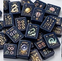 Ensemble de Mahjong Galaxy Complet 160 Pièces à Succès avec Tuiles Acryliques Gravées au Laser pour des Soirées Amusantes entre Amis