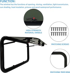 Ventana de Salida para Remolque de Caballos TZ TZ-RV-8, 700*400 mm, Aleación de Aluminio, Vidrio Templado de Repuesto - Product Image 2