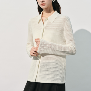 <span class=keywords><strong>Cardigan</strong></span> Primaverile Casual da Donna in <span class=keywords><strong>Cotone</strong></span> <span class=keywords><strong>Bianco</strong></span> Puro, Sottile ed Elegante, a Maniche Lunghe e Traspirante - Product Image 1