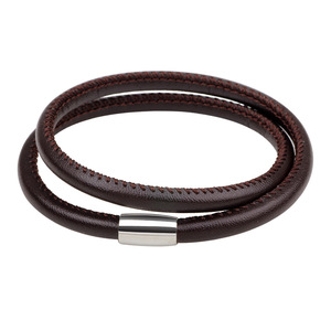 Cross Border Style Sheepskin <b>Rope</b> Braided Magnetic Buckle <b>Bracelet</b> Multi Loop Wrapping Unisex Solid Color <b>Bracelet</b> - Product Image 5