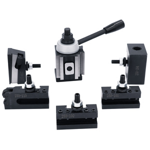 Italian/European Type Quick Change Tool Post 6pcs/<b>Set</b> 8pcs.<b>set</b> 250-100 250-101T Lathe Piston/<b>Wedge</b>/GIB Tool Holder Accessory - Product Image 2