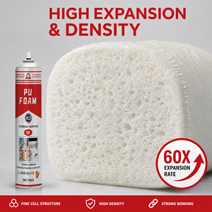 <span class=keywords><strong>Mousse</strong></span> <span class=keywords><strong>polyuréthane</strong></span> ignifuge haute <span class=keywords><strong>densité</strong></span>, <span class=keywords><strong>mousse</strong></span> PU en spray, mastic pour joints, triple expansion, travaux du bois, construction, fenêtres, portes - Product Image 2