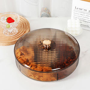 Plato de Frutas de Plástico de Lujo con Bandeja para Aperitivos, Material PET, Caja para Dulces, Estante de Almacenamiento a Prueba de Polvo para Nueces y Frutas, para Sala de Estar - Product Image 5