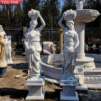 Statue érotique en marbre blanc grandeur nature pour jardin extérieur avec Sculpture léopard
