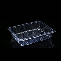 Conteneurs d'emballage alimentaire en plastique PET de qualité alimentaire, épaisseur 0,5 mm, forme rectangulaire, pour pain, gâteaux, biscuits, vente en gros d'usine