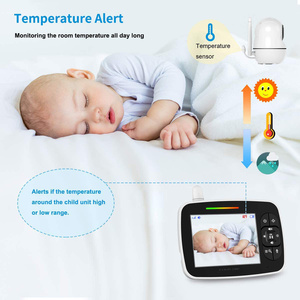 Fotocamera Baby Monitor Video intelligente da 3.5 pollici e Audio remoto Pan/Tilt/Zoom VOX modalità visione notturna bidirezionale Talk Baby Camera - Product Image 5