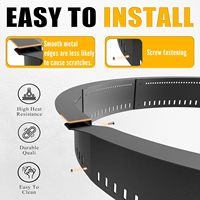 Insert de foyer sans fumée de 36 pouces pour foyer extérieur avec conception à flux d'air pour une combustion efficace, emballage pour vente par correspondance