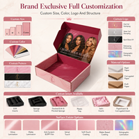 Caja de Envío Corrugada Rosa con Impresión UV Personalizada al por Mayor para Pequeñas Empresas, para Empaque de Extensiones de Cabello y Pelucas