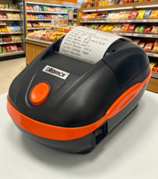 Printer Label Barcode Thermal Mini Genggam 58mm 2 Inci dengan Pencetakan Hitam Putih untuk Supermarket Ekspres