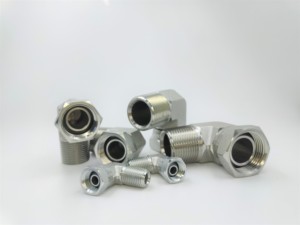 Thủy lực Adapter 90 độ khuỷu tay BSP nữ ren núm vú thủy lực Adapter với con dấu cho các bộ phận điện - Product Image 5