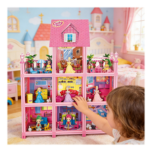 Maison de poupée créative pour enfants, kit de bricolage pour filles, maison de poupée DIY, ensemble de loisirs créatifs - Product Image 4