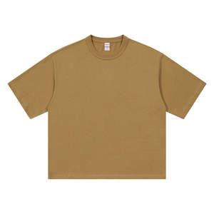 เสื้อยืดแขนสั้นผู้ชาย ผ้าถักเนื้อหนา 100% ผ้าฝ้าย สีพื้น คอกลม ไซส์ใหญ่ สามารถสั่งทำได้ - Product Image 3