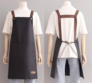 Tablier en toile personnalisable avec grandes poches, sangle dorsale réglable, pour chef, cuisine, jardinage, pâtisserie, peinture, travail, unisexe pour hommes - Product Image 2