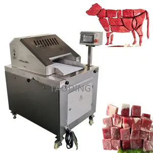 Máquina automática CNC para cortar carne e osso, bloco de frango congelado, cortador multifuncional de carne de porco, máquina multifuncional para cortar carne em cubos