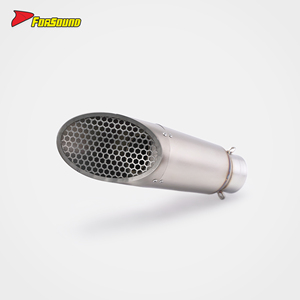 Système d'échappement pour moto Yamaha <span class=keywords><strong>MT09</strong></span> en acier inoxydable, montage bas, coupe courte oblique, silencieux nid d'abeille 60 mm, 2014-2024, style agressif - Product Image 4