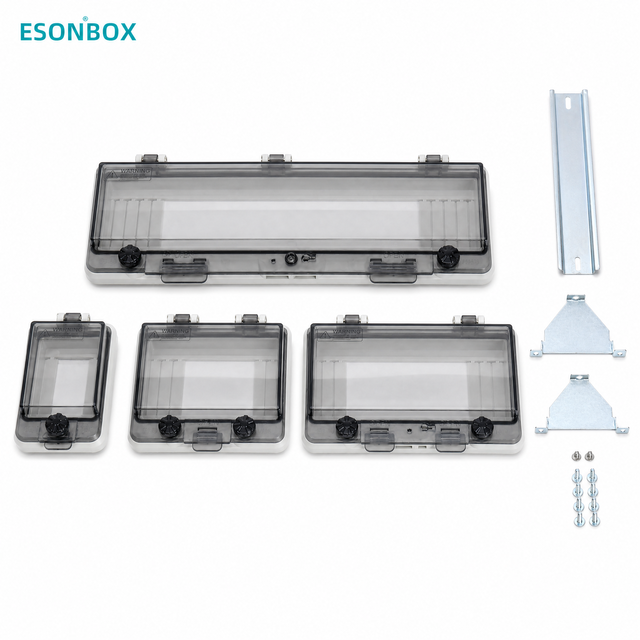 IP67 Transparent Protective Window Cover 2-24way PC Plastic for Electronics & Instrument Enclosures Distribution Box