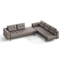 Ensemble de canapés modulaires en tissu de haute qualité, canapé sectionnel rembourré pour les bureaux et les salles d'attente