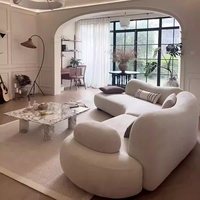 Canapé d'angle modulable en velours, design italien, créatif et incurvé, pour salon